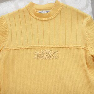 ST. JOHN By Marie Gray Women’s Yellow Santana Knit Top Size P
